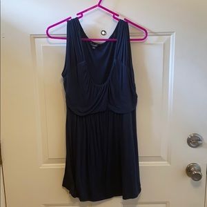 Blue empire waist tank top
